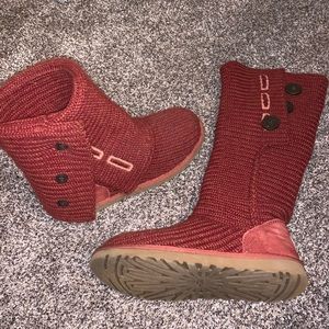 Red/ Orange Knit Uggs